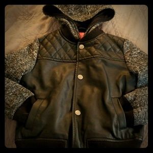 Black faux leather jacket